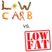 Low Carb vs Low Fat régimes pour perdre du poids